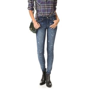 McGuire Denim Newton Skinny High Tide Jeans Splatters Distressed Women's Size 25